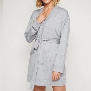 FourLaps Stratus Wrap belted Cardigan Sweater gym robe Grey‎ Heather size medium